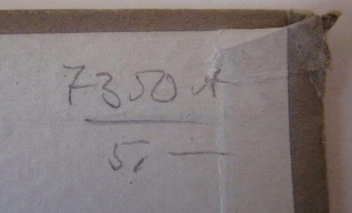 X 194: Entwicklungsgeschichte einer Jugend : Briefe an die Eltern 1852/1856 (1921);60 / 7634 (unbekannt), Von Hand: Nummer, Preis; '7350 A / 5.-'. 