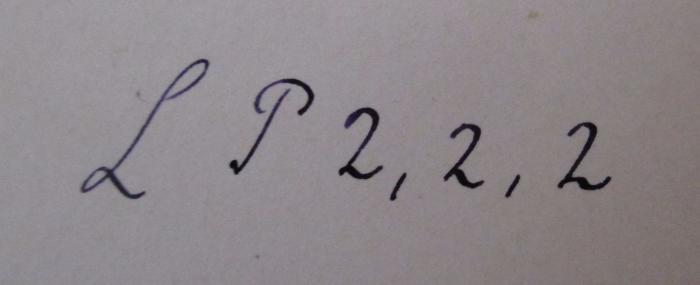  M. Tulli Ciceronis Orationes Selectae XXI (1895);- (unbekannt), Von Hand: Nummer; 'L P 2,2,2'. 