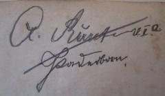 - (Runte, A.), Von Hand: Autogramm, Name, Ortsangabe, Nummer; 'A. Runte UIa 
Paderborn.'. 