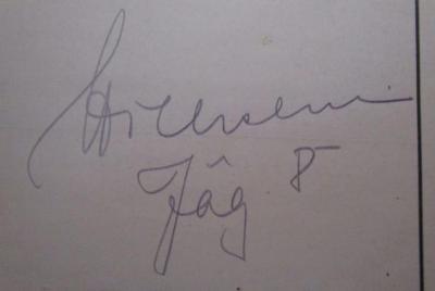  Hersfeld : Die Lullusstadt : Ein Führer durch die Stadt und ihre nähere Umgebung (1911);- (Jäg[...], Wilhelm), Von Hand: Autogramm, Nummer, Name; 'Wilhelm Jäg. 8'. 