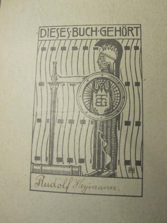  Benselers Griechisch-Deutsches Schulwörterbuchzu Homer, Herodot, Aeschylos [...] (1911);- (Heymann, Rudolf), Von Hand: Autogramm; 'Rudolf Heymann.'. 
