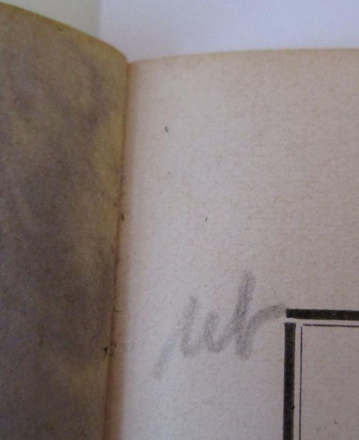  Dresdner Kalender 1927 : Jahrbuch über das künstlerische, geistige und wirtschaftliche Leben in Dresden (1927);- (unbekannt), Von Hand: Notiz; 'ub'. 