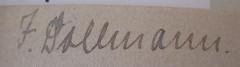 - (Dollmann, Jenny), Von Hand: Autogramm, Name; 'J. Dollmann.'. 