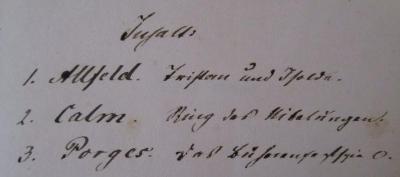 - (Behrend, [?]), Von Hand: Annotation; 'Inhalt: 1. Allfeld. Tristan und Isolde. 2. Calm. Ring der Nibelungen. 3. Porges. Das [...]'. ; Tristan und Isolde von Richard Wagner : kritisch beleuchtet mit einleitenden Bemerkungen über Melodie und Musik (1865)