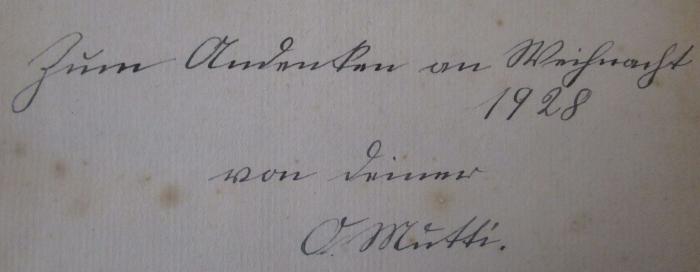  Die Wikinger von Jomsburg : Zeitbild aus dem zehnten Jahrhundert : Nordische Sagen nacherzählt (o.J.);- (unbekannt), Von Hand: Widmung, Datum; 'Zum Andenken an Weihnacht 1928 von deiner O-Mutti.'. 