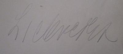  Deutsche Dome des Mittelalters (o.J.);- (Liebrecht, A.), Von Hand: Autogramm, Name; 'Liebrecht'. 