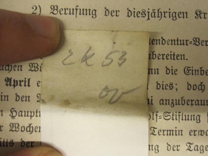  Amtliche Mitteilungen des Evangelischen Konsistoriums der Mark Brandenburg (1919);- (unbekannt), Papier: Nummer; '2k 53 00'. 