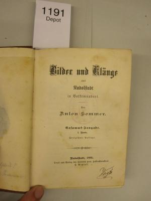  Bilder und Klänge aus Rudolfstadt in Volksmundart : Gesammt-Ausgabe (1893)
