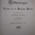 I 18513 4/1887: Mittheilungen des Vereins für die Geschichte Berlins. Vierter Jahrgang. 1887 (1887)