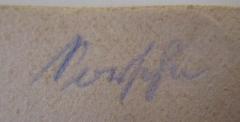 - (Sorsche[?], [?]), Von Hand: Autogramm, Name; 'Sorsche[?]'. 