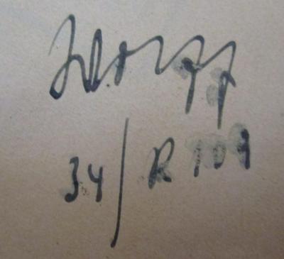  Führer durch Tübingen und Umgebung (o.J.);- (Wolff, R.[?]), Von Hand: Autogramm, Name, Nummer; 'Wolff
34/R 109'. 