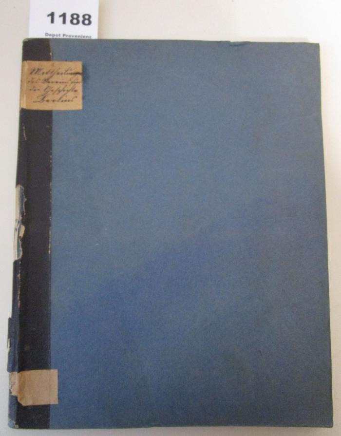 I 18513 4/1887: Mittheilungen des Vereins für die Geschichte Berlins. Vierter Jahrgang. 1887 (1887)