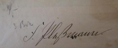 - (Pleßmann, F.), Von Hand: Autogramm, Name; 'F. Pleßmann.'. ; Lebensnachrichten über Barthold Georg Niebuhr aus Briefen desselben und aus Erinnerungen einiger seiner nächsten Freunde. Erster Band (1838);- (unbekannt), Von Hand: Preis; '4.-'. ;- (unbekannt), Von Hand: Notiz; '3 Bde'. 