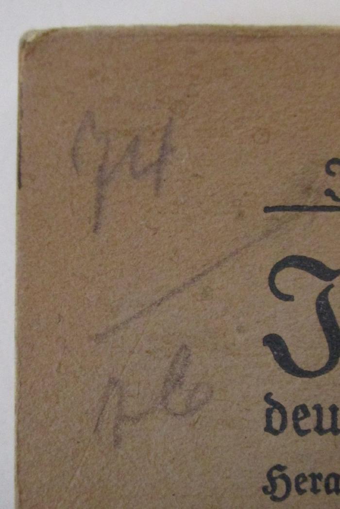  Die Meistersinger von Nürnberg (o.J.);- (unbekannt), Von Hand: Nummer, Besitzwechsel: Doublette; '74/Db'. 