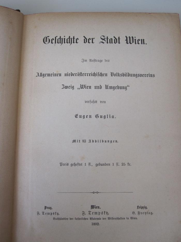  Geschichte der Stadt Wien (1892)