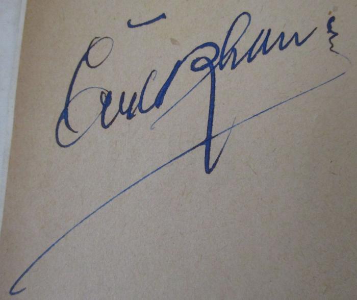  Jahr- und Orientierungsbuch für Haus und Geschäft (1907);- (Rhan, Carl), Von Hand: Autogramm, Name; 'Carl Rhan'. 