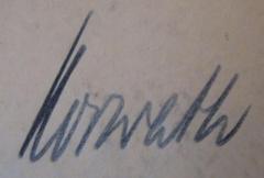 - (Horwath, Gerhard), Von Hand: Autogramm, Name; 'Horwath'. 