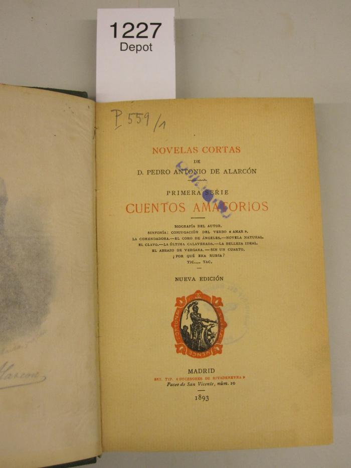  Novelas Cortas : Cuentos Amatorios (1893)