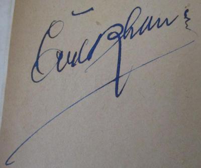  Jahr- und Orientierungsbuch für Haus und Geschäft (1907);- (Rhan, Carl), Von Hand: Autogramm, Name; 'Carl Rhan'. 
