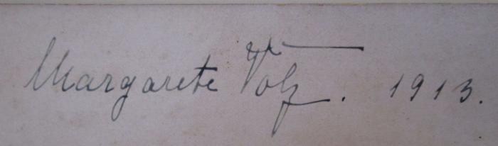 Alt Nürnberg und das malerische Frankenland (o.J.);- (Volz, Margarete), Von Hand: Autogramm, Name, Datum; 'Margarete Volz. 1913'. 