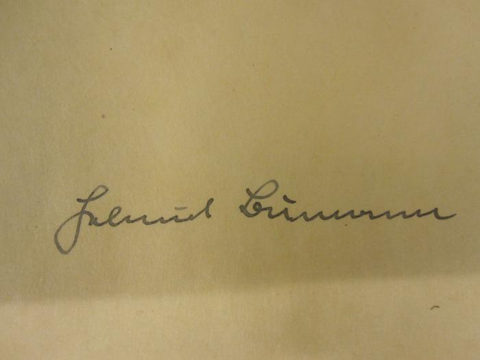  Die Technische Hochschule Darmstadt 1836 bis 1936 ([1936]);- (Bumann, Helmut), Von Hand: Autogramm, Name; 'Helmut Bumann'. 