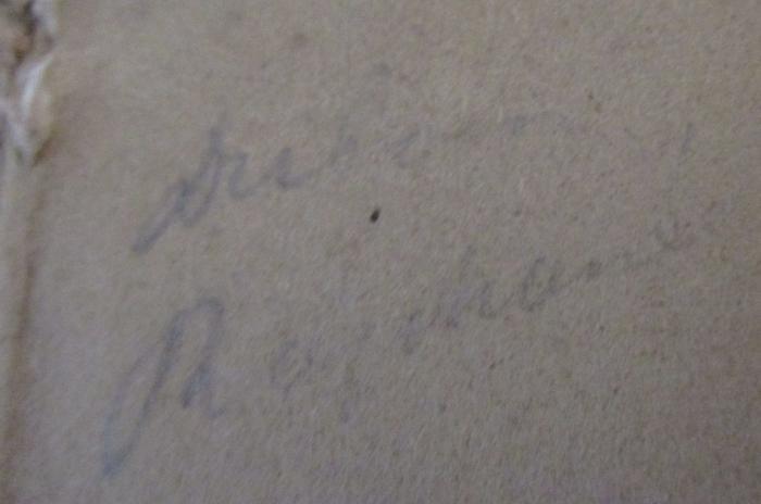  Medulla Pietatis Christianae sive Libellus Precum pro Adolescentibus Litterarum Studiosis (1868);- (unbekannt), Von Hand: Notiz, Besitzwechsel: Doublette; 'Dub[...][?] R[...][?]'. 