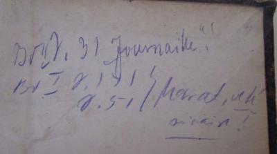  Die französische Revolution. Erster Theil. Die Bastille (1894);- (Jackschath, [?]), Von Hand: Annotation; 'Br II [..], 31 Journaille"! Br I [...] [?]'. 