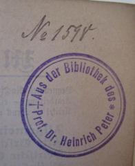 - (Sophien-Gymnasium (Berlin)), Von Hand: Nummer; 'No 1598.'. 