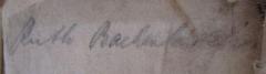 - (Bachenheimer, Ruth), Von Hand: Autogramm, Name; 'Ruth Bachenheimer'. 