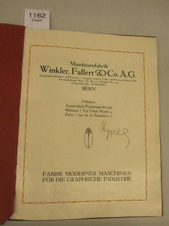  Maschinenfabrik Winkler, Fallert &amp; Co. A.G. (o.J.)