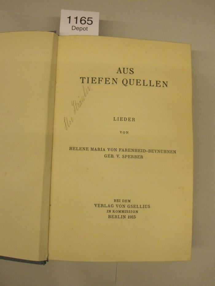  Aus tiefen Quellen (1915)