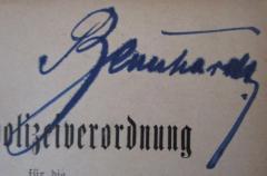 - (Bernhardt, [?]), Von Hand: Autogramm, Name; 'Bernhardt.'. 