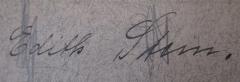 - (Stein, Edith), Von Hand: Autogramm, Name; 'Edith Stein.'. 