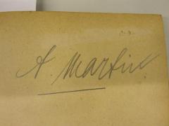 - (Martin, A.), Von Hand: Autogramm; 'A. Martin'. 