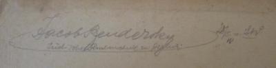  Berliner Realienbuch. Erster Teil (1903);- (Bendersky, Jacob), Von Hand: Autogramm, Name, Datum, Ortsangabe; 'Jacob Benderksy Jüdische Knabenschule zu Berlin. 28/5.18 [...]'. 
