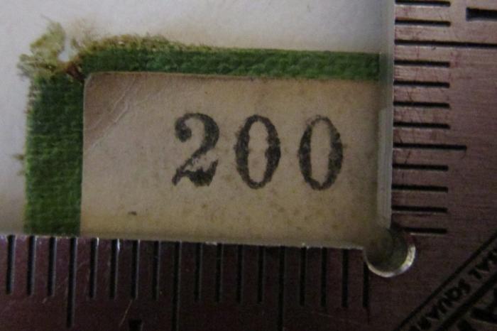  Schulgesangbuch : Ausgabe A für höhere Mädchenschulen, Lyzeen und weiterführende Anstalten ([1908]);- (unbekannt), Stempel: Nummer; '200'. 