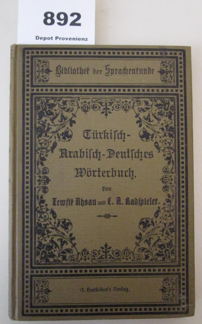  Türkisch-Arabisch-Deutsches Wörterbuch (o.J.)