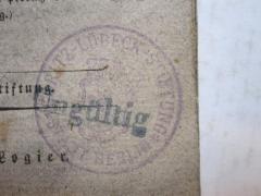 - (Göritz-Lübeck-Stiftung), Stempel: Name, Ortsangabe, Wappen; 'Göritz-Lübeck-Stiftung
Stadt Berlin'.  (Prototyp)