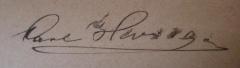 - (Herzog, Karl), Von Hand: Autogramm, Name; 'Karl Herzog.'. 