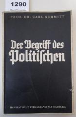 Fb 118: Der Begriff des Politischen (1933)