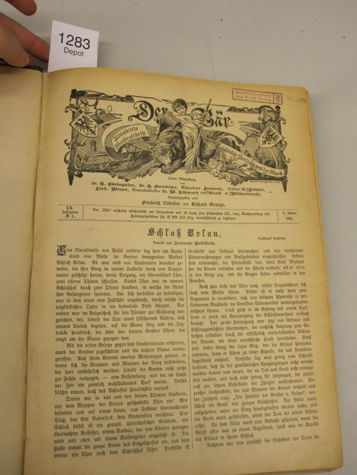 B 2: Der Bär : illustrierte Wochenschrift für vaterländische Geschichte (1824)