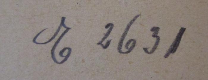  Geschichte des Gesundbrunnens (1981);- (unbekannt), Von Hand: Nummer, Signatur; 'E 2631'. 