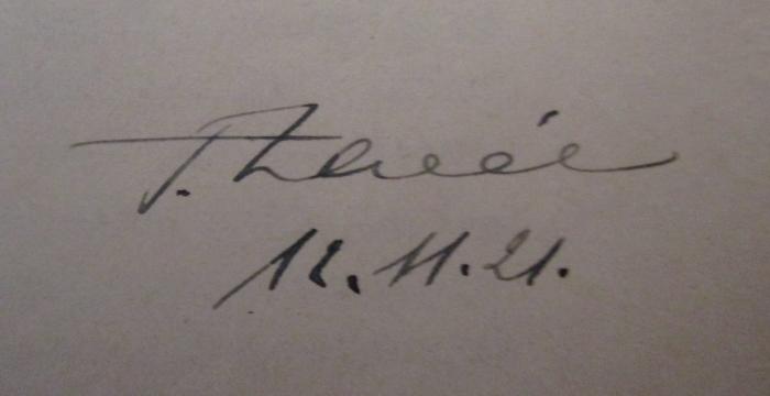  Das Staatsrecht des Deutschen Reiches (1901);- (Scheel, F.), Von Hand: Autogramm, Name, Datum; 'F. Scheel 12.11.21'. 