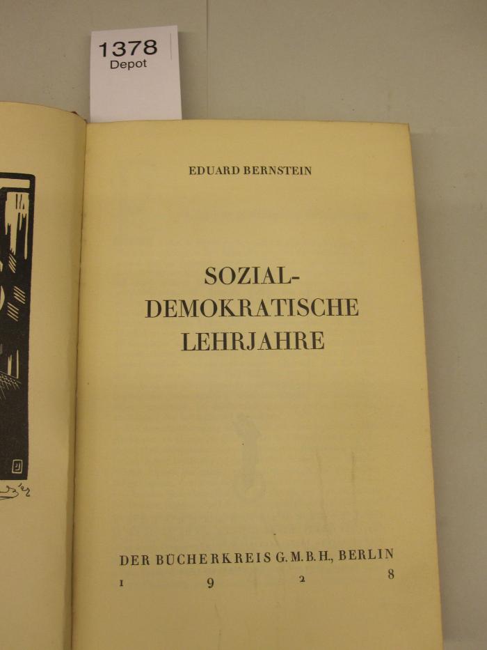  Sozial-demokratische Lehrjahre (1928)