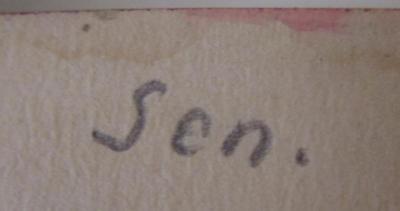 - (Städtische Volksbücherei Berlin- Prenzlauer Berg), Von Hand: Notiz, Berufsangabe/Titel/Branche; 'Sen.'.  (Prototyp); Sozialdemokratische Lehrjahre (1928)