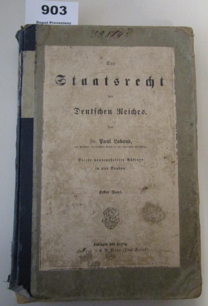  Das Staatsrecht des Deutschen Reiches (1901)
