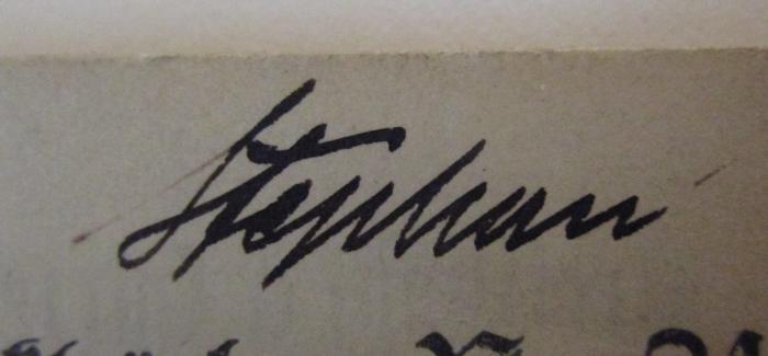  Rigoletto : Oper in vier Akten;- (Stephan, August), Von Hand: Autogramm, Name; 'Stephan'. 