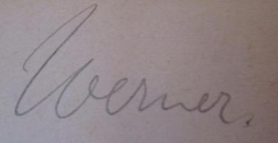 - (Werner, Max), Von Hand: Autogramm, Name; 'Werner.'. ; Moderne Deutsche Lyrik (o.J.)