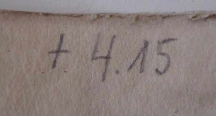 Ah 41: Urheimat und Weg des Kulturmenschen (1931);- (unbekannt), Von Hand: Nummer; '+ 4.15'. 