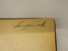 - (Langemak, Paul), Von Hand: Autogramm; 'Langemak.'. 